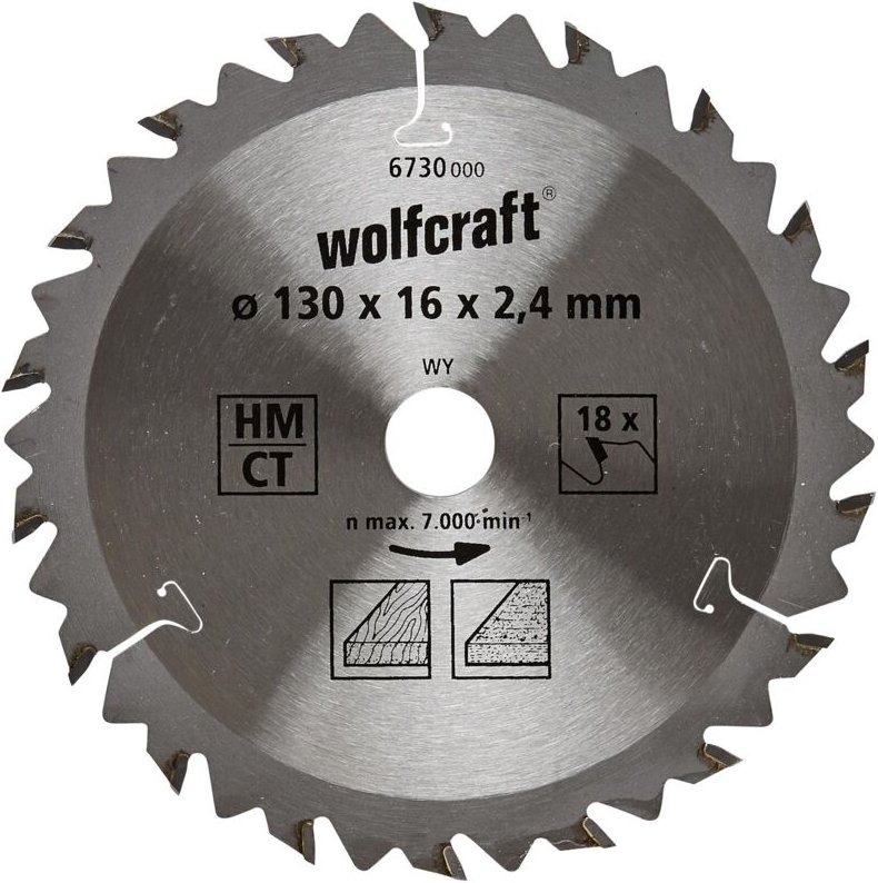 Wolfcraft - 6731000 Hartmetall Kreissägeblatt 140 x 12.75 mm Zähneanzahl: 18 1 St.