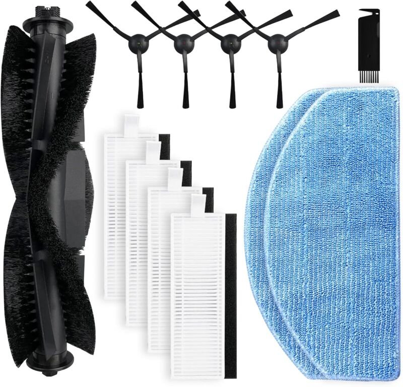 Ersatz kompatibel mit Honiture G80 / G80 Pro Roboterstaubsauger, 1 rotierende Bürste, 4 Seitenbürsten, 4 HEPA-Filter, 2 ...