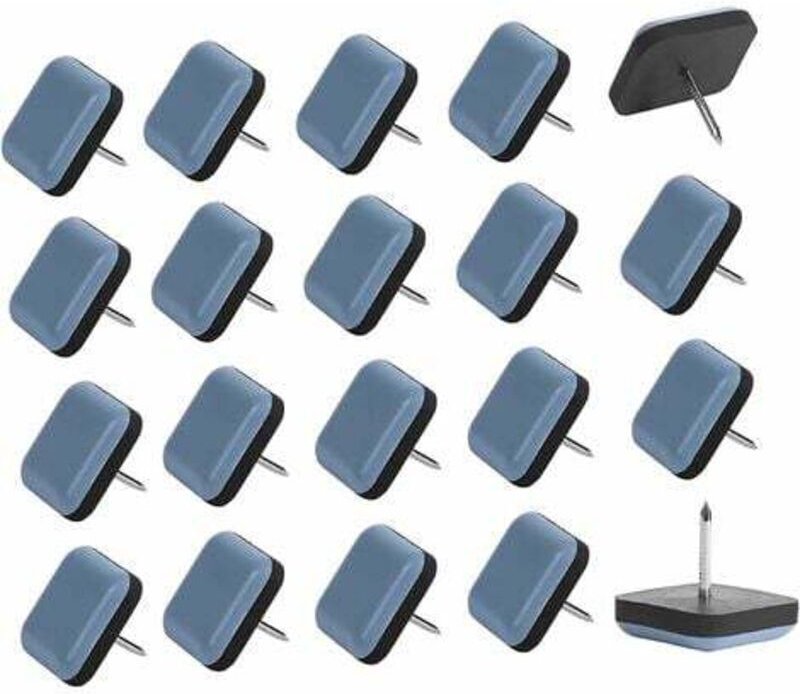 25 Stück 25 mm Teflon-Möbelgleiter, selbstklebende Gleiter mit Nägeln für Möbel, selbstklebende Gleiter für Stühle und S...