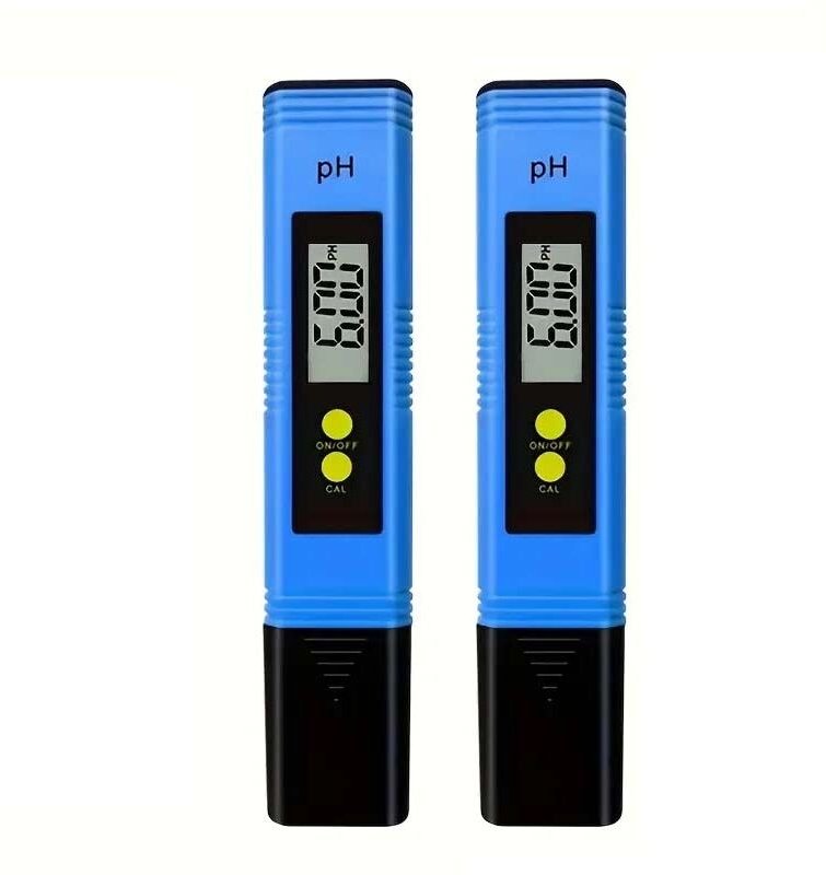 2Stk Digitaler pH Tester 0.01 Hohe Präzision Messbereich 0-14, LCD Display für Klare Anzeige, Automatische Kalibrierung,...