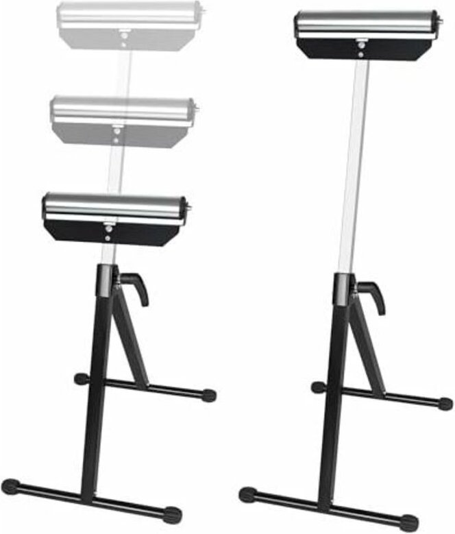 2x Rollenbock höhenverstellbar Rollbock 68-107cm, Arbeitsbock klappbar mit Antirutschfüßen Klappbock Stahl Unterstellboc...