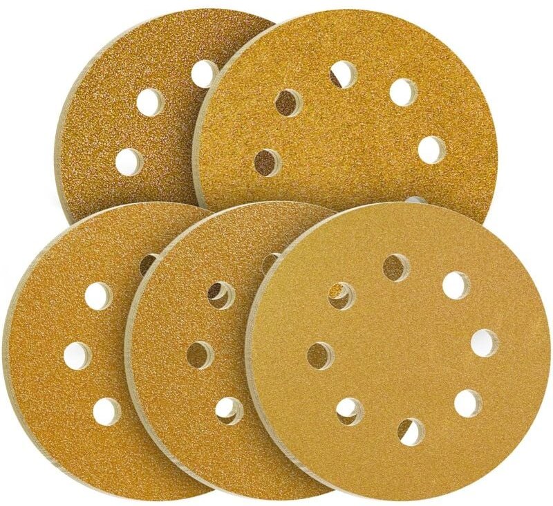 Schleifscheibe 125 mm 40/60/80/120/240 Schleifpapier mit gemischter Körnung 100 Stück Schleifscheiben für Exzenterschlei...