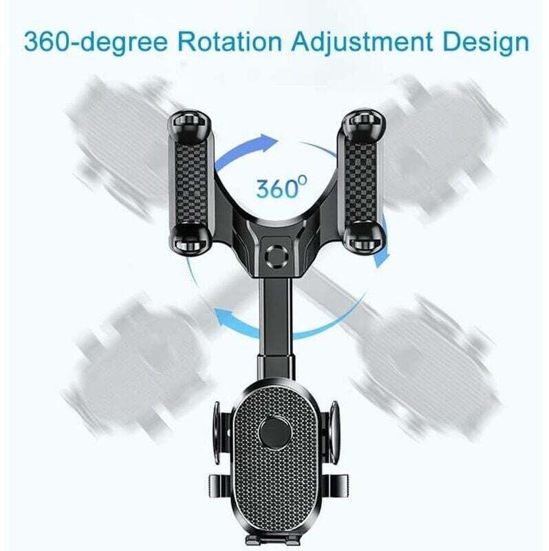 Handyhalterung für Auto-Rückspiegel, universelle Handyhalterung fürs Auto, einziehbare Handyhalterung, 360 Grad drehbare...