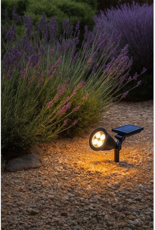 Sklum - LED-Solar-Außenstrahler aus Aluminium Rozi Warmes Weiß