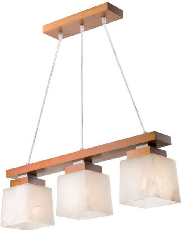 Lamkur Kubuś Kubus Bar Pendel-Deckenleuchte, Glasschirme Rustikal, 3x E27