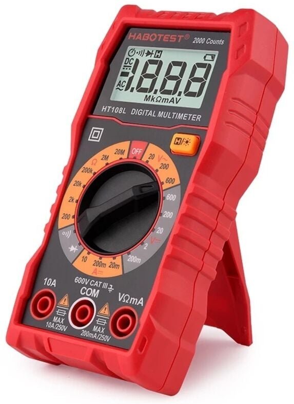 Digitalmultimeter kann Wechselspannung/-strom, Gleichstrom, Kapazität, Widerstand, Durchgang und Diodenspannung messen. ...