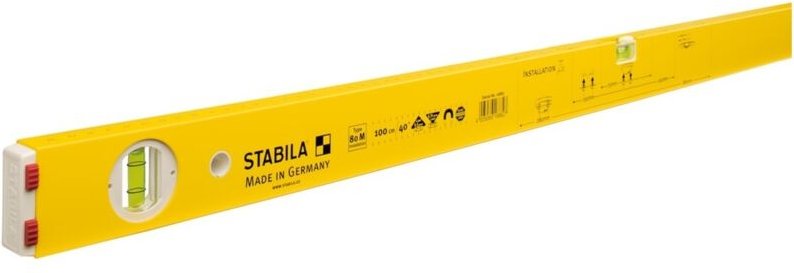 Stabila - Wasserwaage Type 80 m Installation Aluminium Messwerkzeug 60 - 100 cm, Ausführung: Type 80 m Installation, 100...