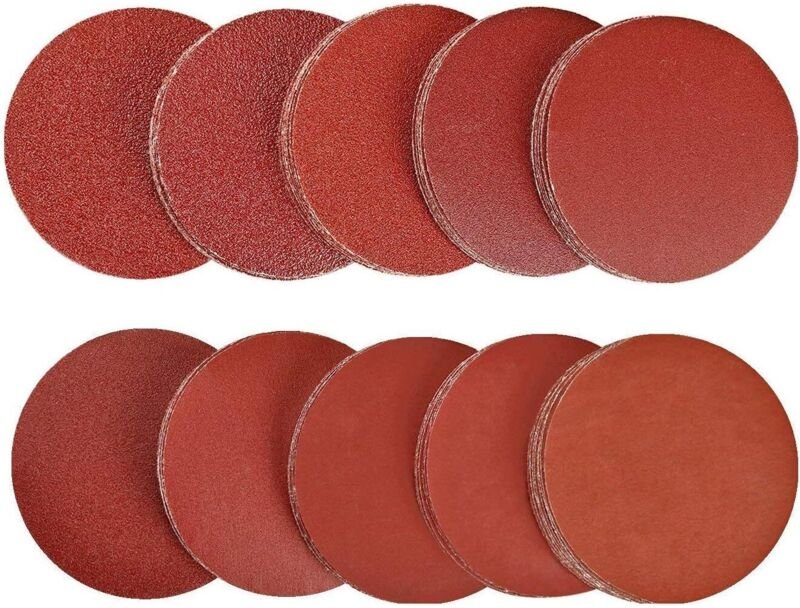 100 Stück 75-mm-Schleifscheiben, Körnung 40/80/100/180/240/320/400/800/1200/2000, Größe 75 mm. Ideal zum Schleifen, Poli...