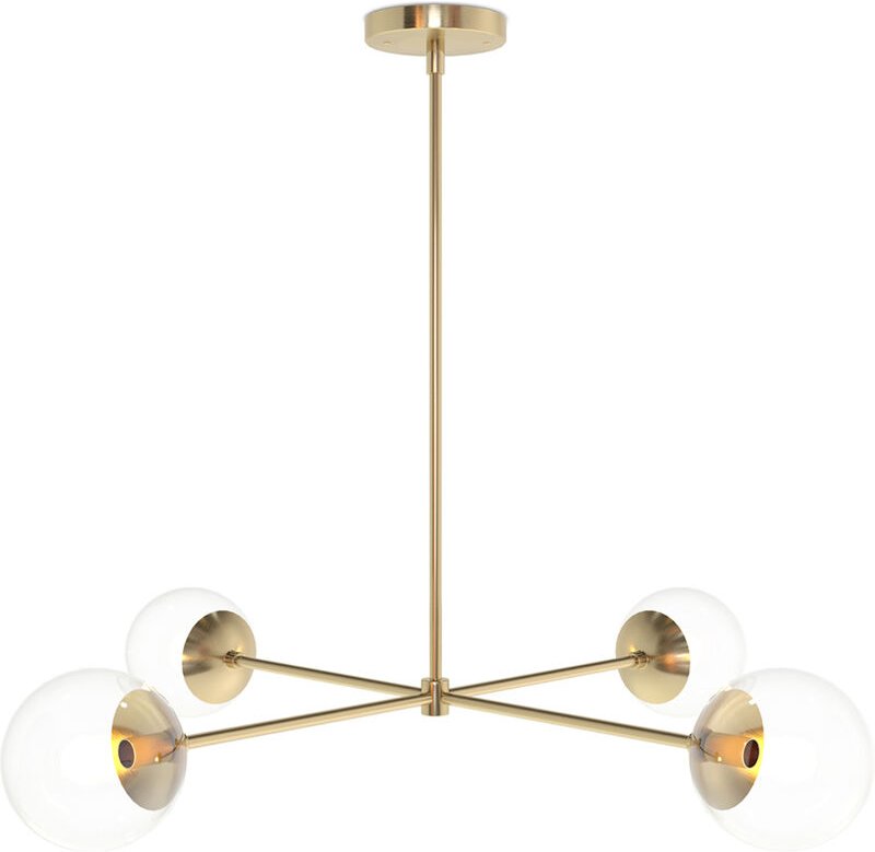 Deckenlampe in Gold - Design-Pendelleuchte - 4 Arme - Luba Gold
