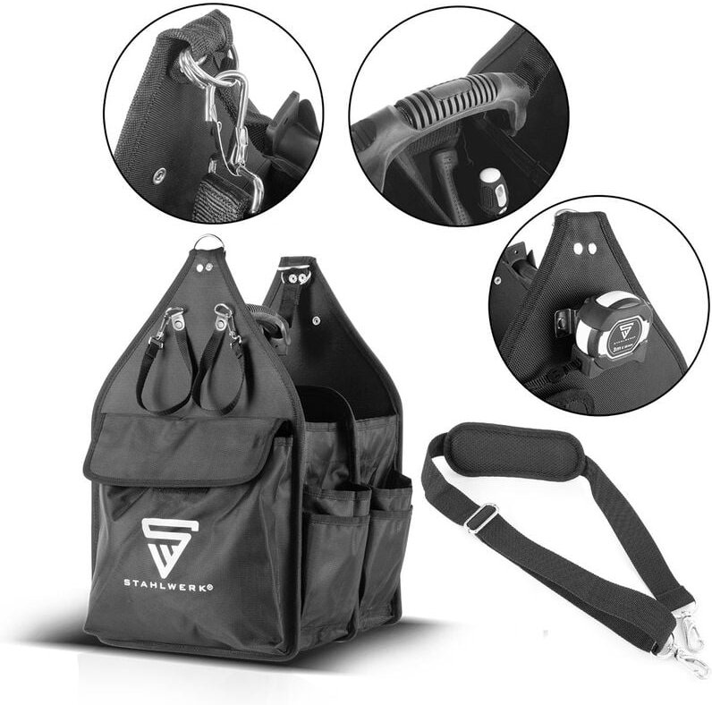 Thumbnail - STAHLWERK Werkzeugtasche mit 11 Außentaschen und 2 großen Innenfächern