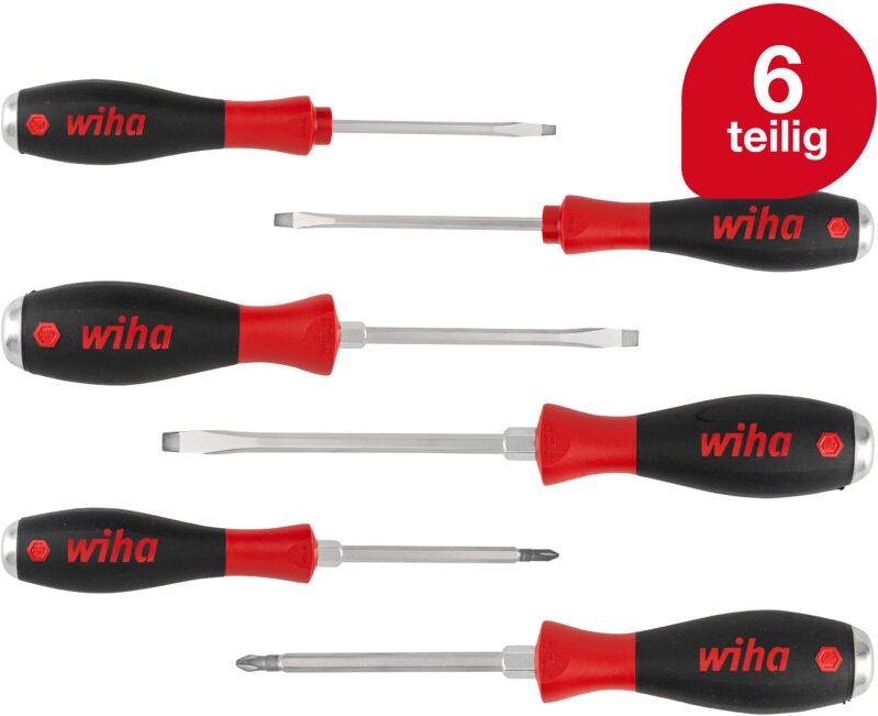 Schraubendreher Set mit Schlagkappe SoftFinish® (21250) 6 tlg. i Schraubenzieher Satz Alltag, Handwerk, Industrie i Schr...