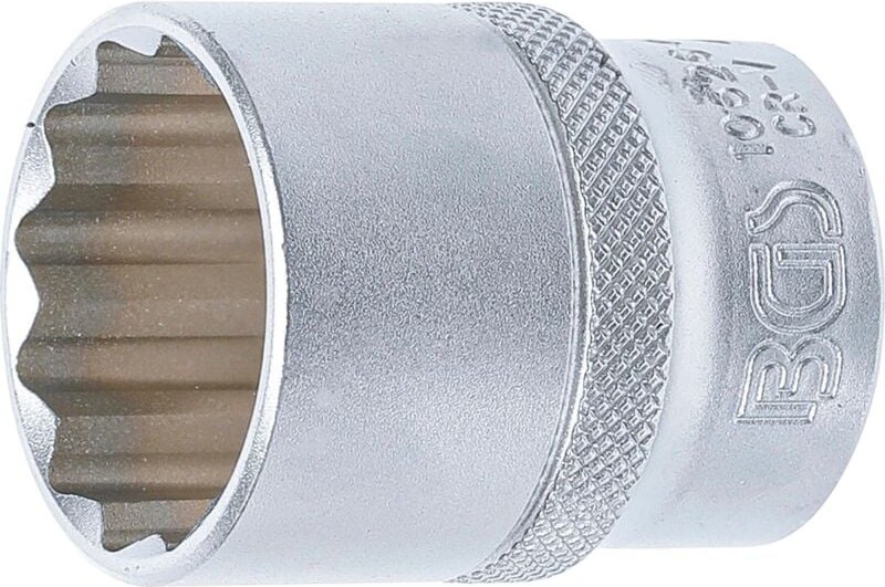 BGS Steckschlüssel-Einsatz Zwölfkant Antrieb Innenvierkant 12,5 mm (1/2") SW 26 mm - 10626