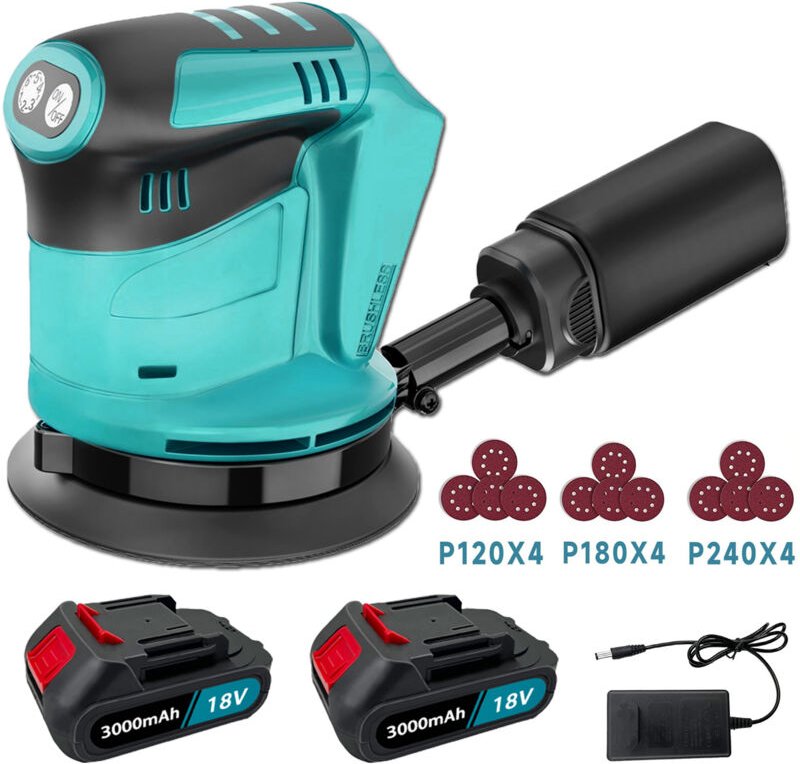 5' bürstenloser kabelloser Exzenterschleifer, 18 v, Li-Ionen-Staubbeutel, Scheiben-Poliermaschine, 4120/4180/4240mm Sche...
