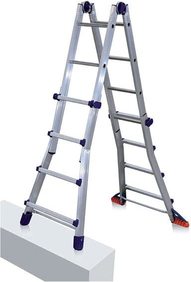 Teleskopleiter 4-teilig bb aus Alu, als Anlegeleiter oder Doppelleiter verwendbar - BB2