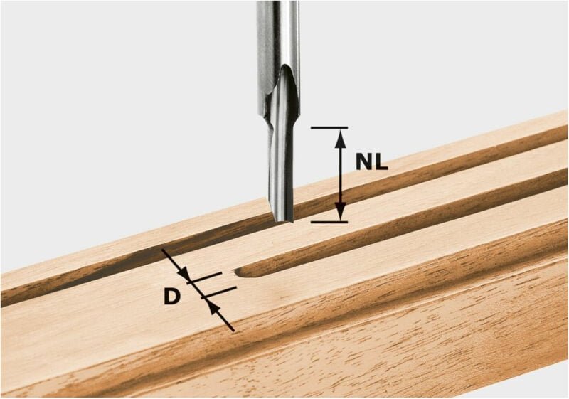 Nutfräser hs S8 d 5/12 OF1010 OF1400 OF2200 490943 Zubehör Fräsen - Festool