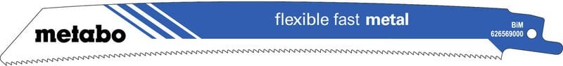 Thumbnail - Metabo - 5 Säbelsägeblätter 'flexible fast metal' 225 x 0,9 mm, BiM, 1,8mm/14TPI
