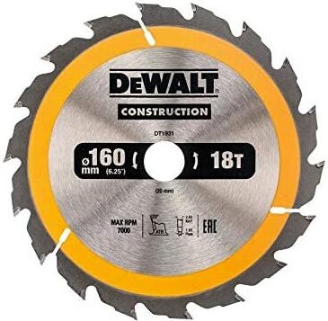Kreissägeblatt Handkr. 160/20 mm 18WZ - Dewalt
