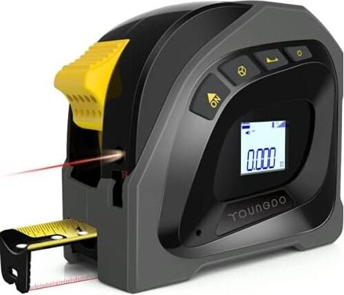 Laser-Entfernungsmesser mit hintergrundbeleuchtetem LCD-Display, Maßband, 40 m Laser-Entfernungsmesser, 5 m Maßband, Las...