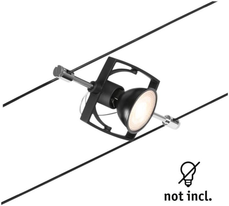 Single spot mac ii Paulmann 944.35 -gu5.3-matt schwarz