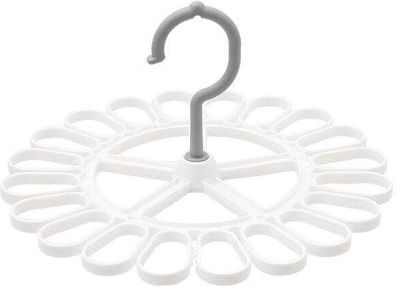 Paar Nass- und Trockensocken mit 360°-Drehhaken, für Zuhause und Hotel, weiß und grau