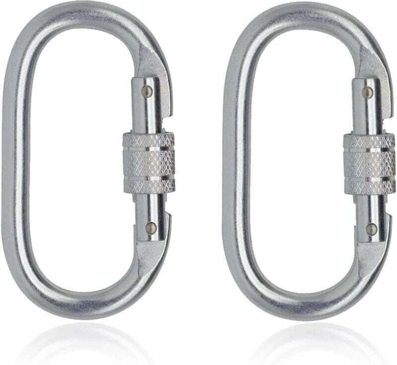 YMYNY Hochleistungs-Kletterkarabiner (25 kN = 5600 lbs), Mehrzweck-Schraubhaken zum Klettern, für Ausrüstung, Seile, Hän...