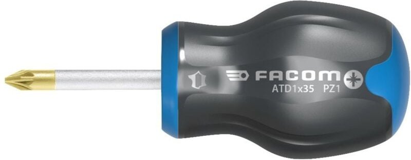 Protwist-Schraubendreher für Pozidriv-Kreuzschlitzschrauben kurze Klinge PZ 1x25 - FACOM - ATD1X25