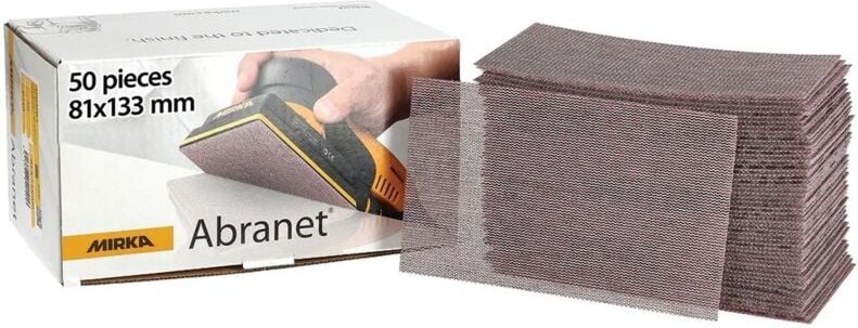 Abranet 81 x 133 mm Grip Schleifstreifen 50x P80 - P400 je nach Wahl, Körnung: K320 Körnung, Packungsinhalt: 50 Stück - ...
