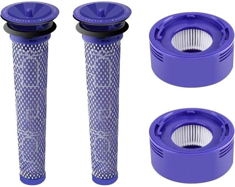 4-Filter-Set mit 2 Nachmotorfiltern für Dyson V7 und V8 sowie 2 Vormotorfiltern für Dyson V6, V8, V7, DC58 und DC59 (Dys...
