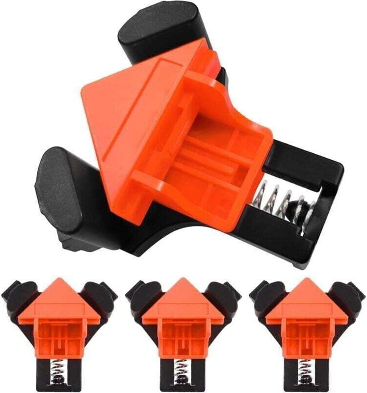 Eckklemmen für die Holzbearbeitung, 90°-Winkelklemmen, Winkelclips, rechtwinklige Rahmenclips für die Holzbearbeitung (4...