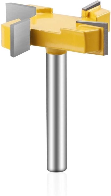 Nutfräser, 8 mm Nutfräser mit 6,35 mm (1/4") Schaft T-Klinge, für Türen, Tische, Regale, Wände und mehr.