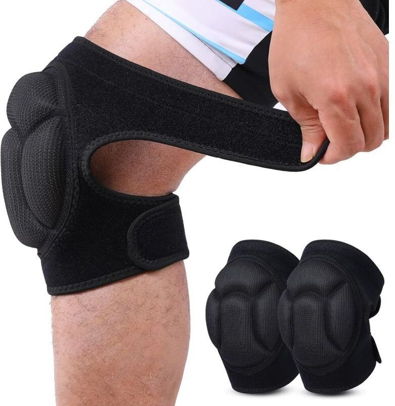 2-teilige Knieschoner, stoßdämpfende, dicke Schaumstoff-Knieschoner für Gartenarbeit, Arbeit, Joggen und Mountainbiken