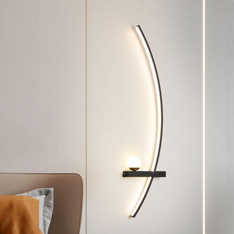 LED Wandleuchte Modern – 3 Farbtemperaturen Einstellbar – Rechte Seite für Bad, Schlafzimmer, Wohnzimmer, Flur und Spieg...