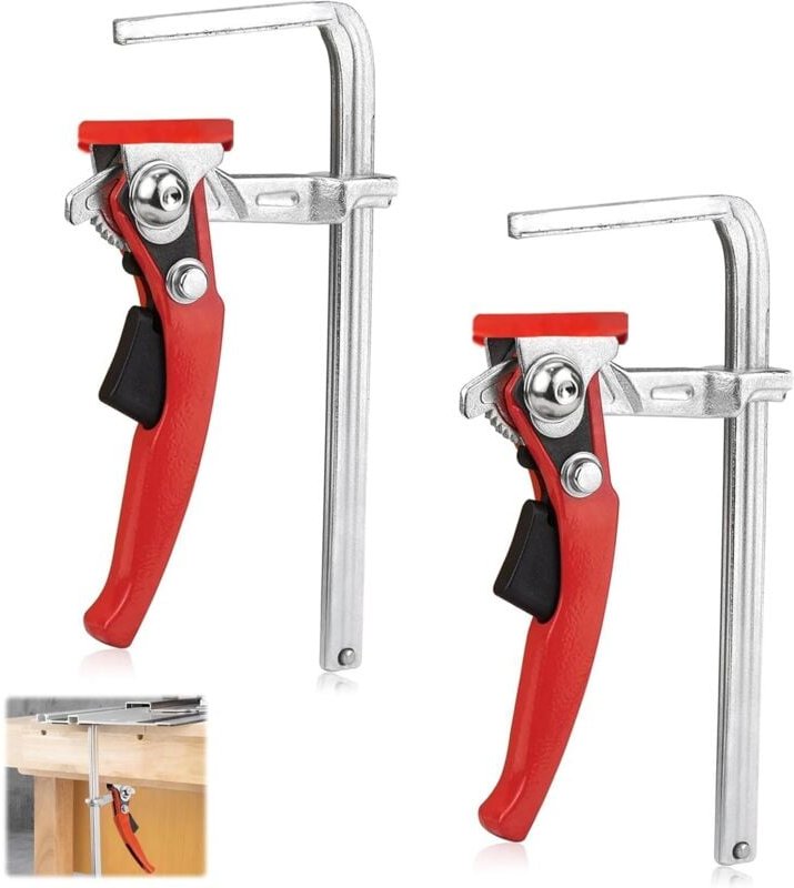 Führungsschienen-Klemmschraubstock 160 x 60 mm: 2 Stück, stabil und langlebig, massiver Stahl, präziser Schnitt zum Schl...