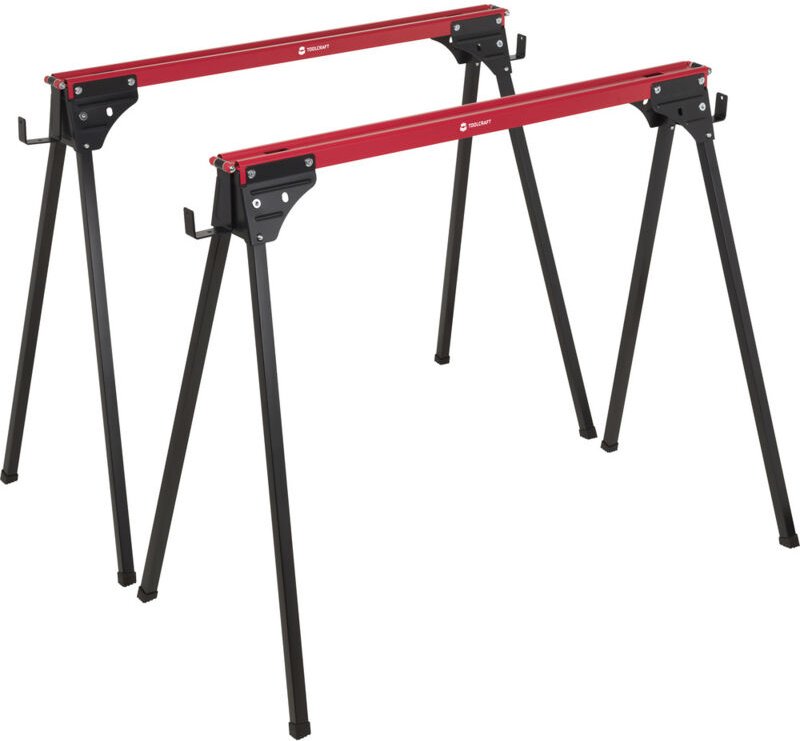 TOOLCRAFT TO-10311633 Stahl Sägebock klappbar 230 kg (B x T) 965 mm x 480 mm 3.9 kg 2 St.