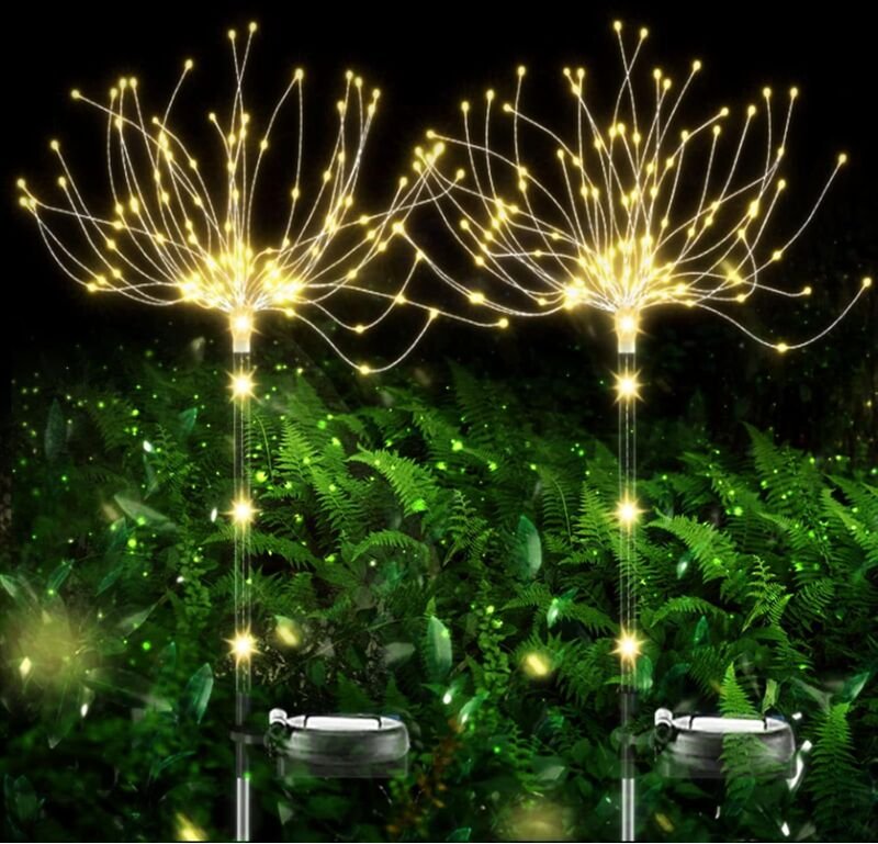 Thumbnail - Solar-Gartenleuchten für den Außenbereich, IP65 wasserdichte Solar-Feuerwerkslichter, dekorative Außenbeleuchtung für Ho...