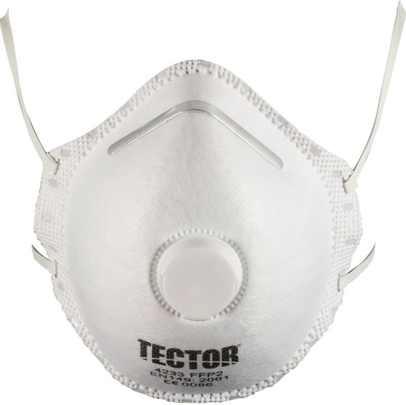 12 x Feinstaubmaske P2 mit Ventil, Staubmaske ffp 2 - Tector