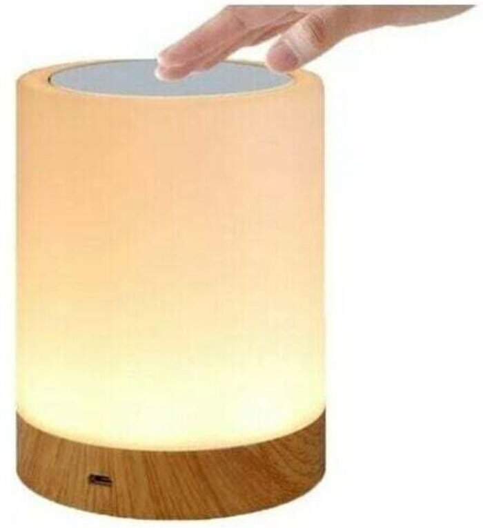Luce notturna a led, lampada touch da comodino con controllo touch e ricaricabile tramite usb e cambio colore 13 rgb con...