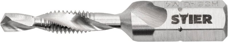 Thumbnail - Kombigewindebohrer Bit M4 din 3126 hss-g 1/4'-Sechskant rechtsschneidend Sechskantschaft Gewindeschneider Einschnittgewi...