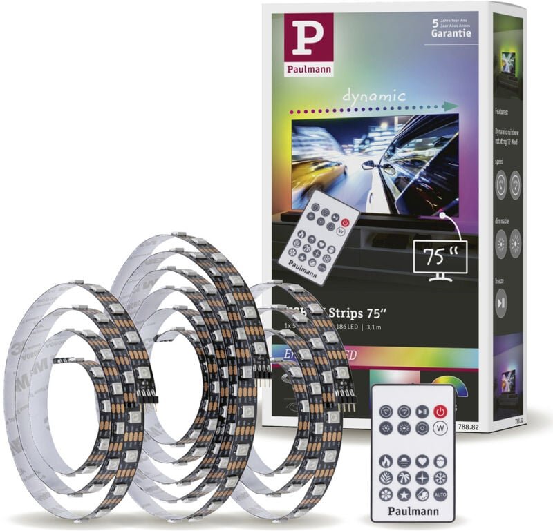 Paulmann Licht - Paulmann Entertain usb led Stripe 3,1 m rgb dimmbar, für 75 Zoll Fernseher led Stripe