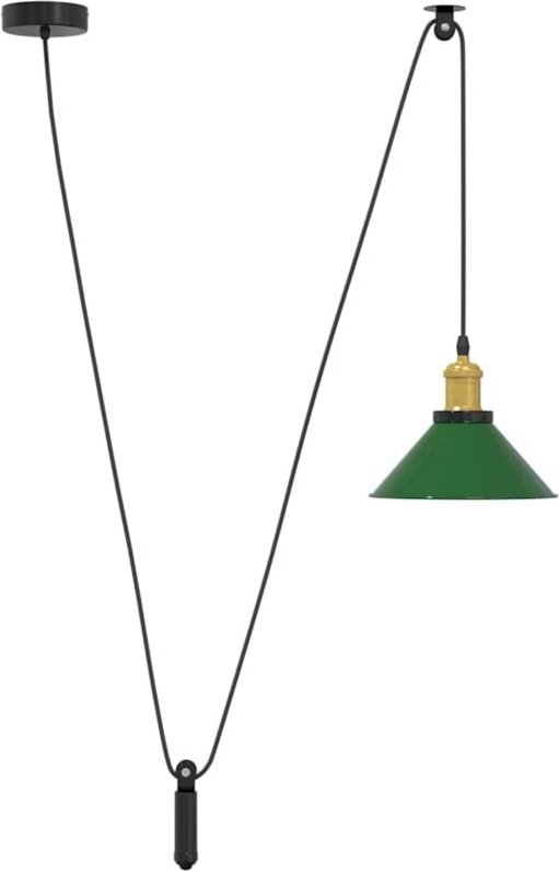 Pendelleuchte Höhenverstellbar E27 Grün Glänzend ø 22 cm Metall Vidaxl