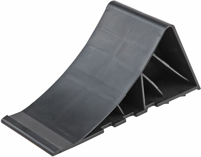 PVC-Unterlegkeil schwarz ohne Halter Bremskeil Hemmschuh Radkeil Anhänger Keil