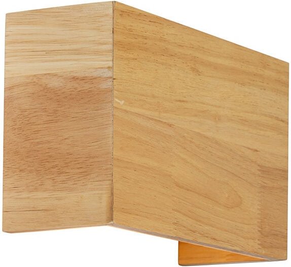 Rustikale Wandleuchte Eichenholz 2-flammig - Otan