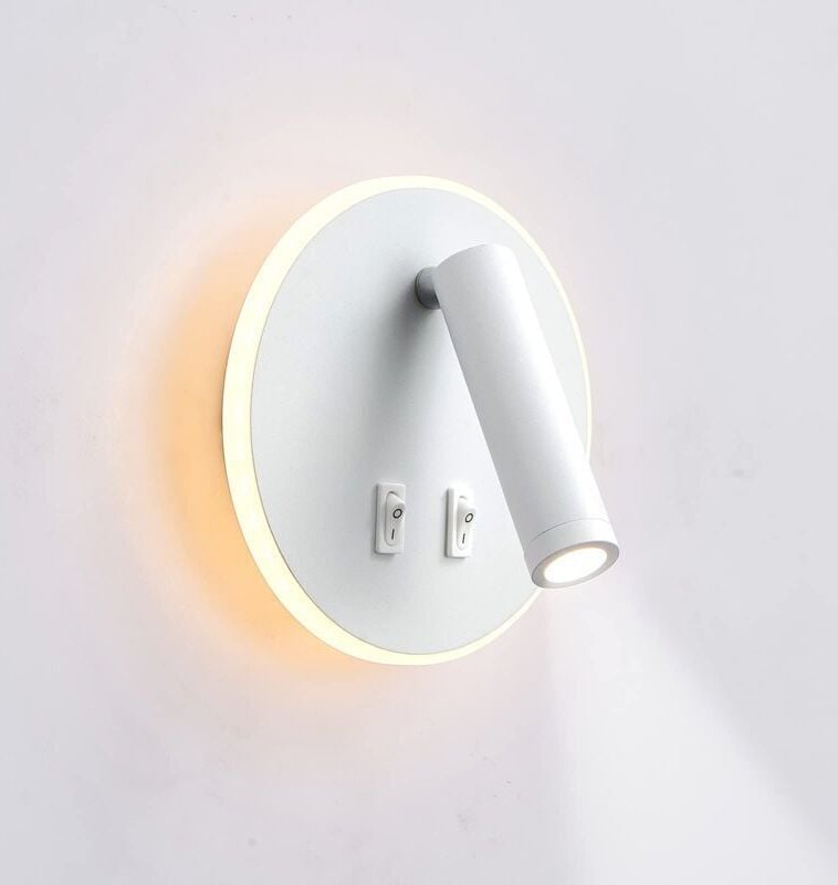 LED-Wandleuchte, Nachttisch-Leseleuchte, LED-Wandleseleuchten, verstellbarer Strahler (3 w + 6 w, 3000 k, warmes Licht),...