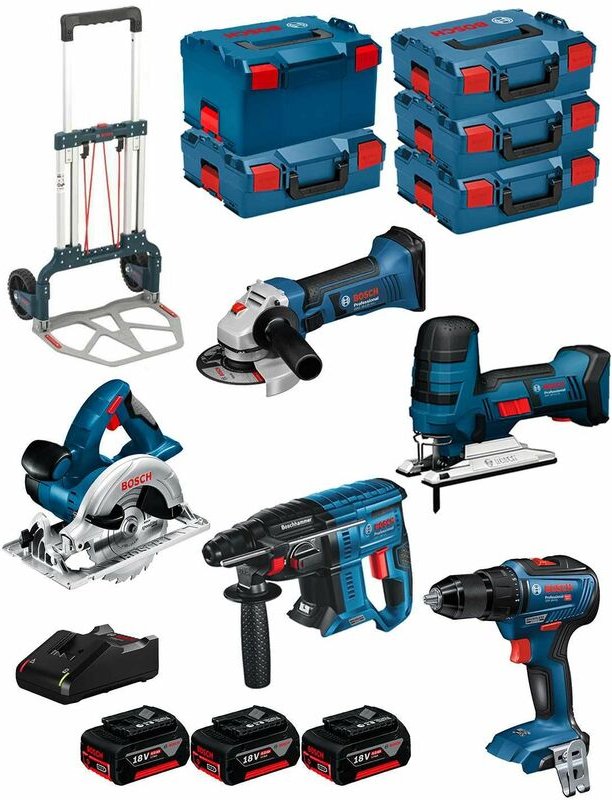 Thumbnail - Kit 18V BK501 (gst 18V-LIS+GKS 18V-LI+GBH 18V-21+GWS 18-125V-LI+GSR 18V-55+ 3x4,0Ah+GAL18V-40+4xL-Boxx136+L-Boxx238+Cadd...
