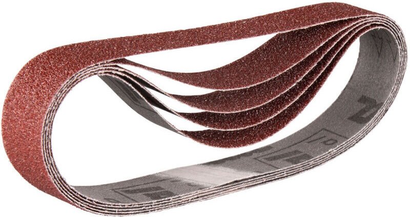 Bandschleifpapier 30 x 533 mm, 150G, 5 Stück.