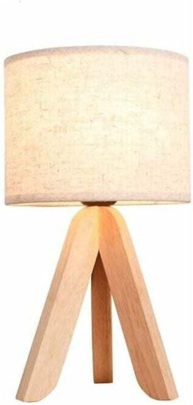 Holzstativ Nachttischlampe kreative Persönlichkeit nordische Holztischlampe Arbeitszimmer Schlafzimmer Nachttischlampe W...