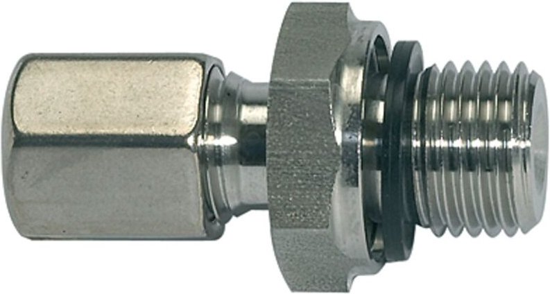 Riegler Gerade Einschraubverschraubung, G1/8, Rohr-Ø8, ES 1.4571, 100 bar