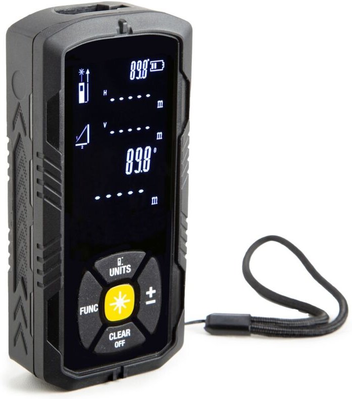Laser-Distanzmesser 50m, präzises Messen für Bau und Innenausbau, digitales Messgerät, IP54, kontinuierliche Volumen- un...