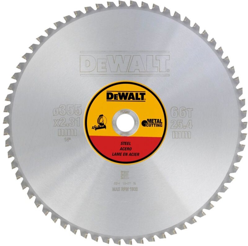 Kreissägeblatt stationär 355/25,4 mm 66TFZ - Dewalt