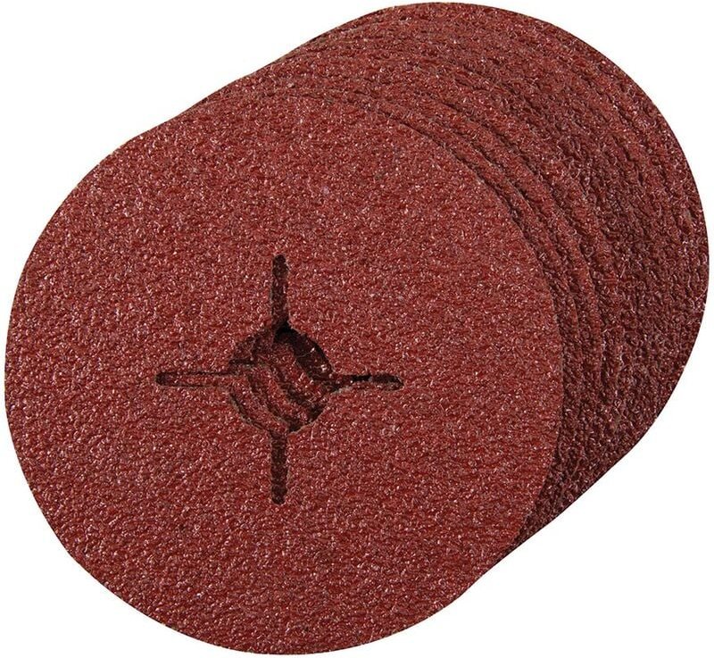 Silverline - 10 x Fiberschleifscheiben 115 x 22,23 mm K24